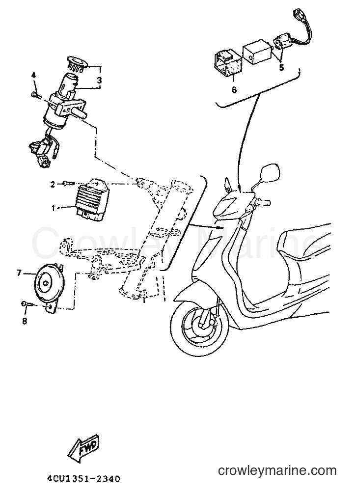 1992 Scooter YE50 - YE50 (4EE1) [999] - ELECTRICAL 1