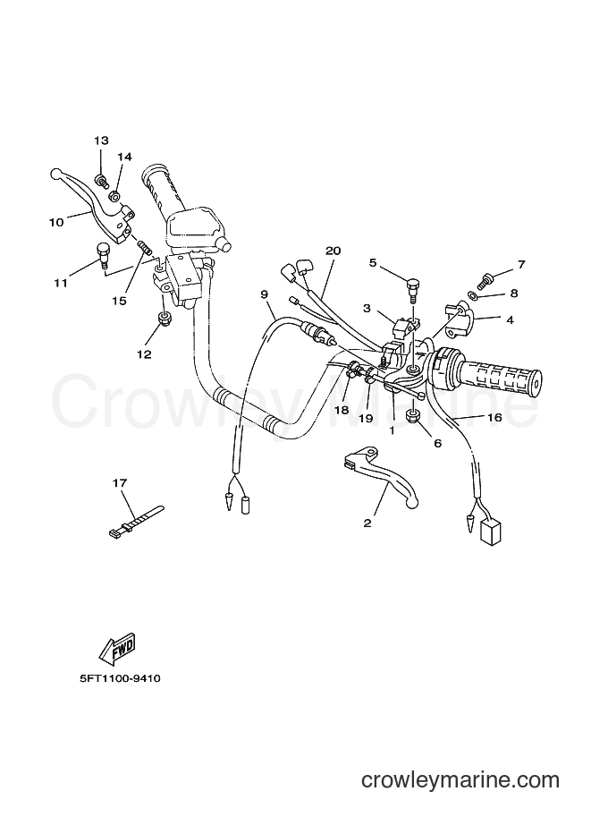 1999 ATV YFM350FWB - YFM350FWB (5FT3) [010] - HANDLE SWITCH & LEVER