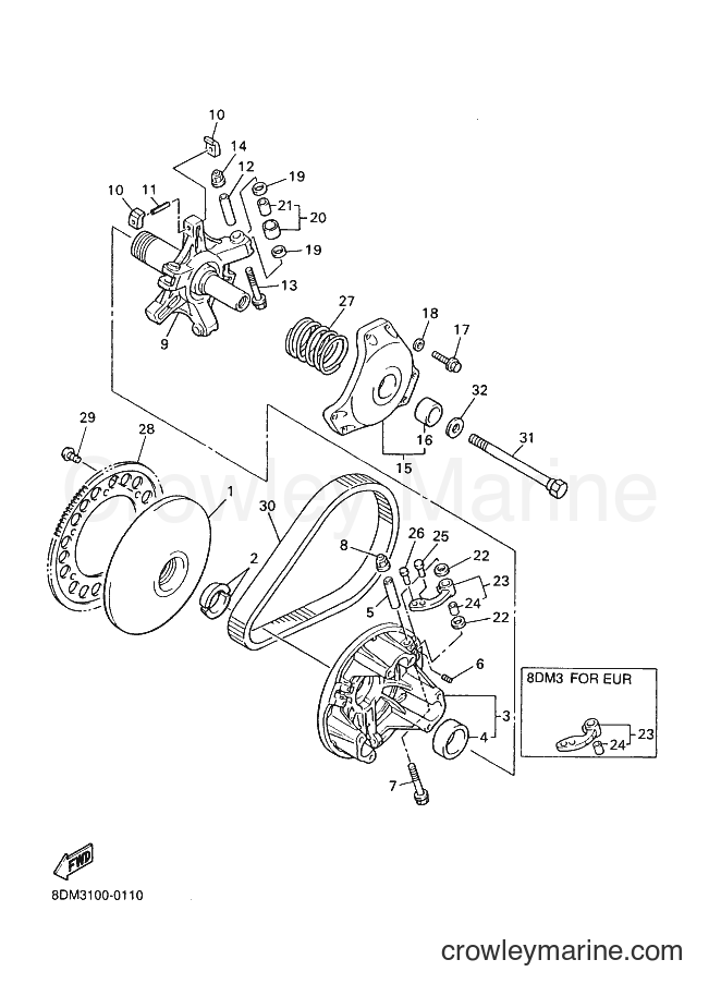 Yamaha Motors VT700 (8DM3) [030] - PRIMARY SHEAVE