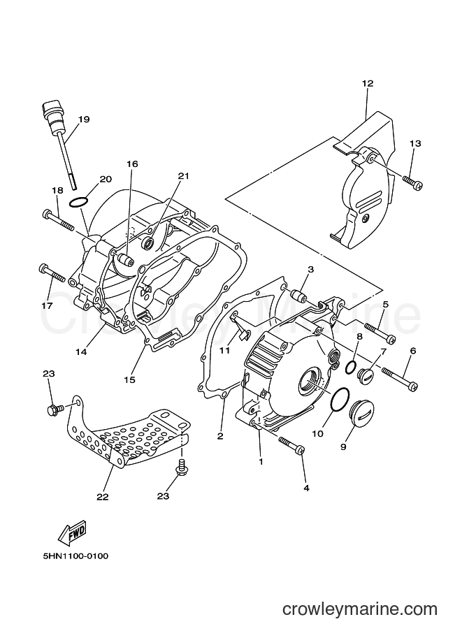 2000 Dirt Bike TTR90 - TTR90 (5HN3) [020] - CRANKCASE COVER 1