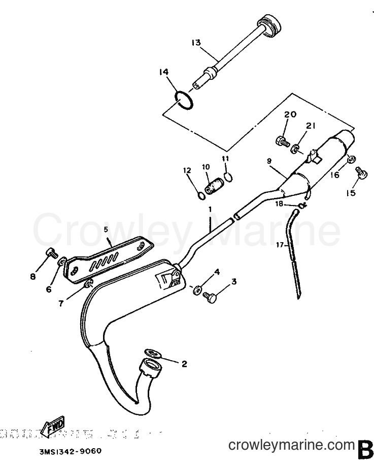 1989 Scooter DT50R - DT50R (3MS1) [999] - EXHAUST