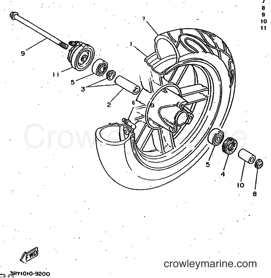 1997 Scooter CW50 - CW50 (4VV7) [999] - FRONT WHEEL
