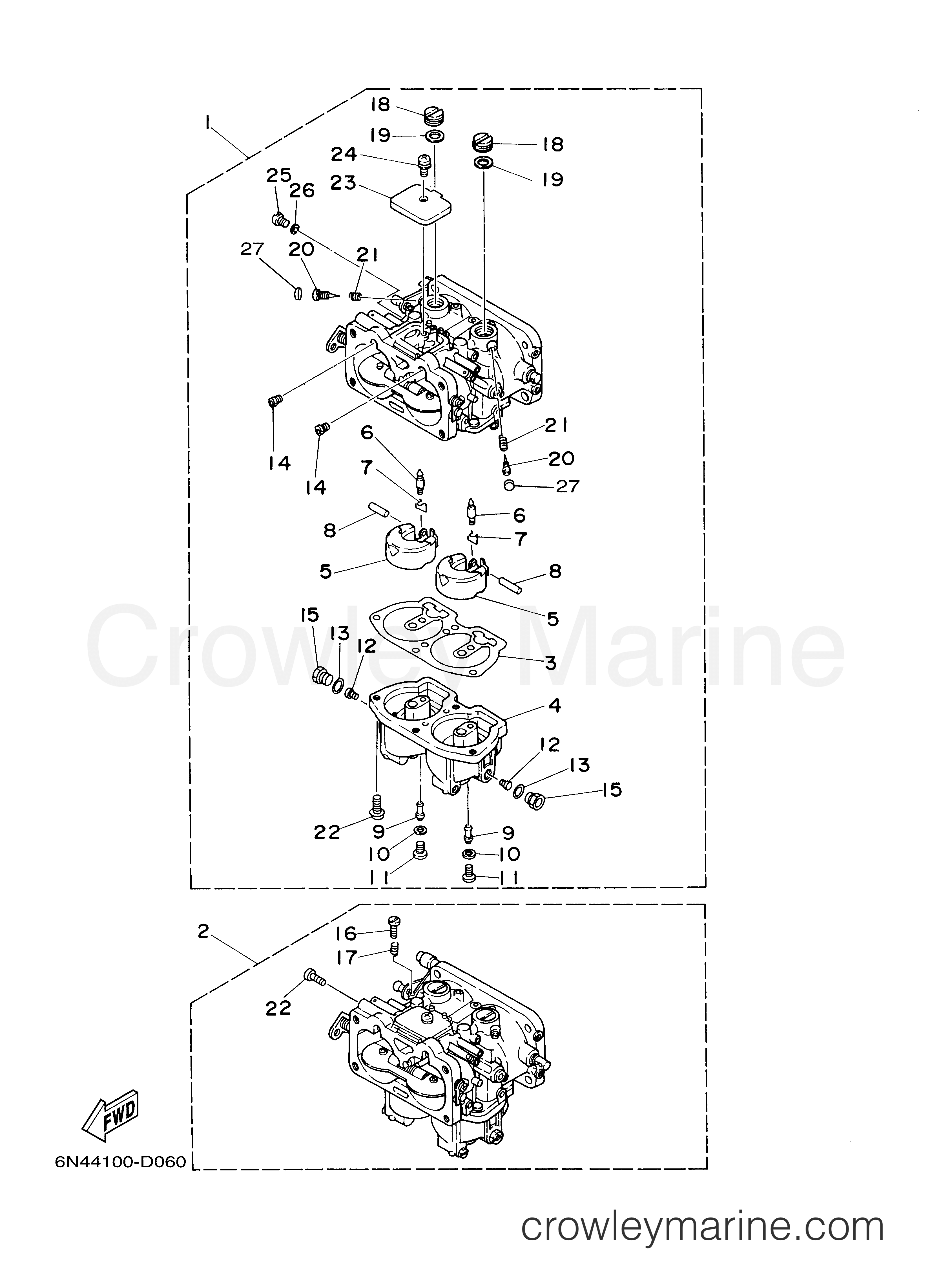 Yamaha Motors 115TLRD - CARBURETOR