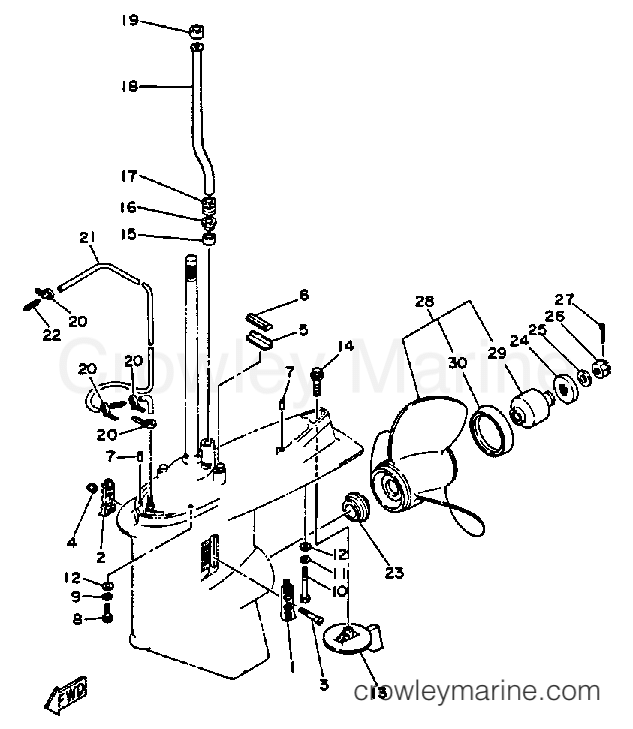 Yamaha Motors V6EXCELXF - LOWER DRIVE 2
