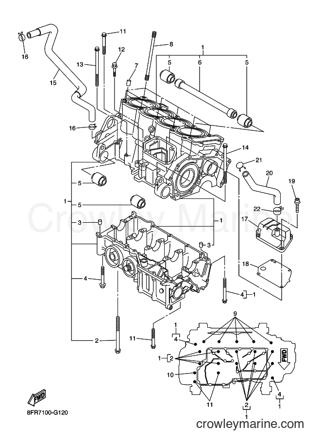 Yamaha Motors RX10ST (8FT7) [020] - CRANKCASE