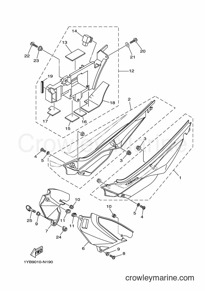 2014 Dirt Bike XT250 - XT250 (1YB9) [010] - SIDE COVER