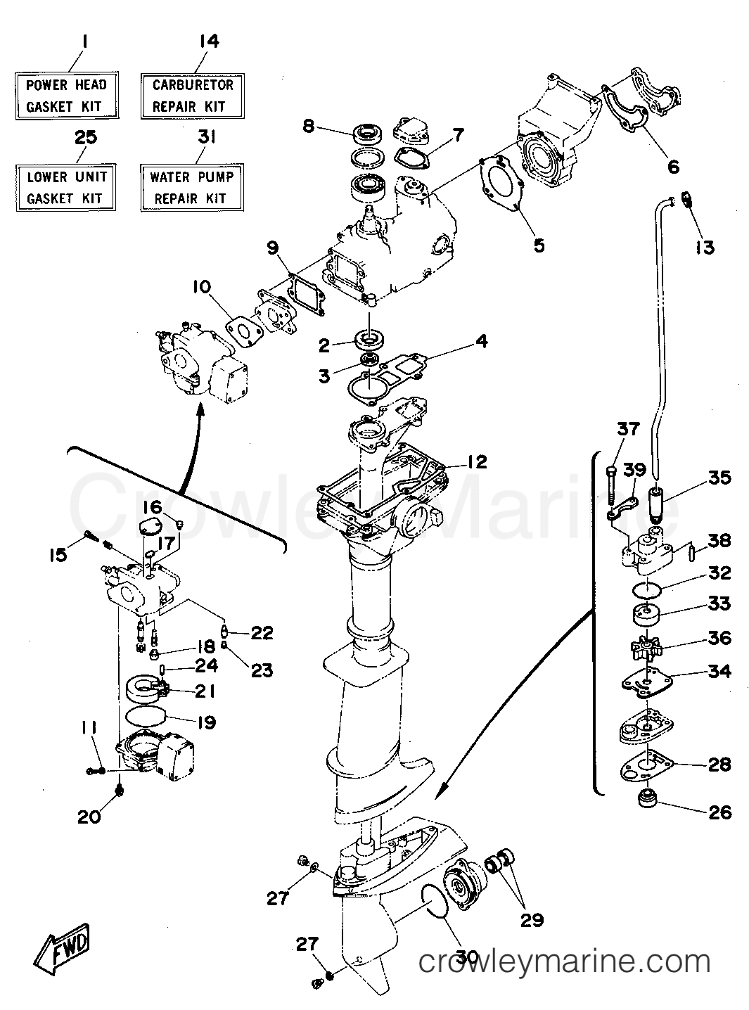 Yamaha Motors 3MSHT - REPAIR KIT
