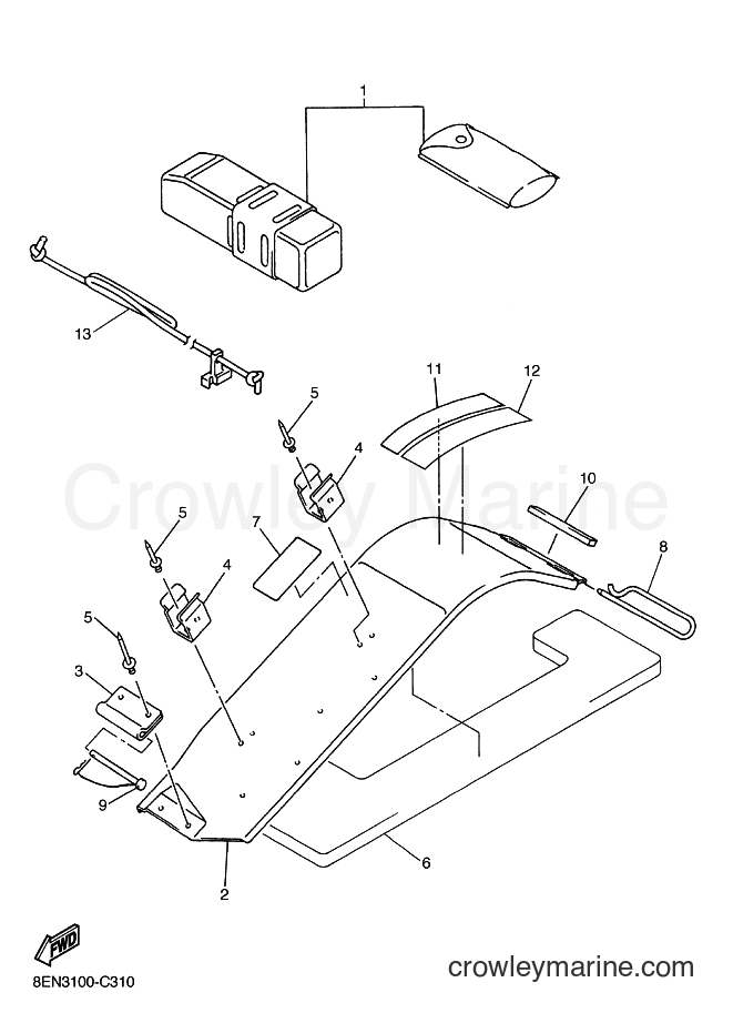 2004 Snowmobile SXV70SP - SXV70SP (8FE2) [010] - GUARD & LUGGAGE BOX