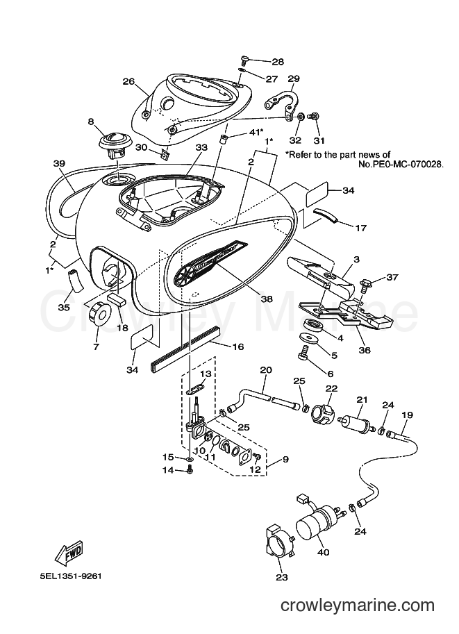 1999 Cruiser XVS1100 - XVS1100 (5EL1) [080] - FUEL TANK