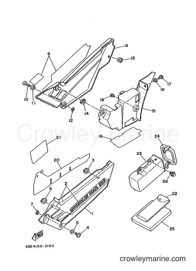 1993 Dirt Bike XT225 - XT225 (4BE6) [010] - SIDE COVER