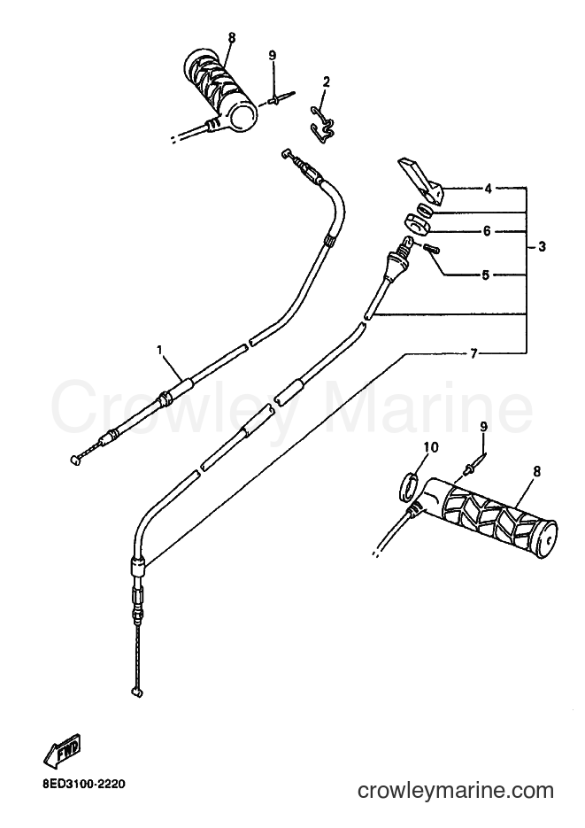 Yamaha Motors VX700LT (8ED3) [040] - CONTROL CABLE