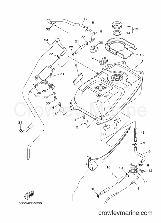 2016 Scooter T110LE - T110LE (5C6V) [010] - FUEL TANK