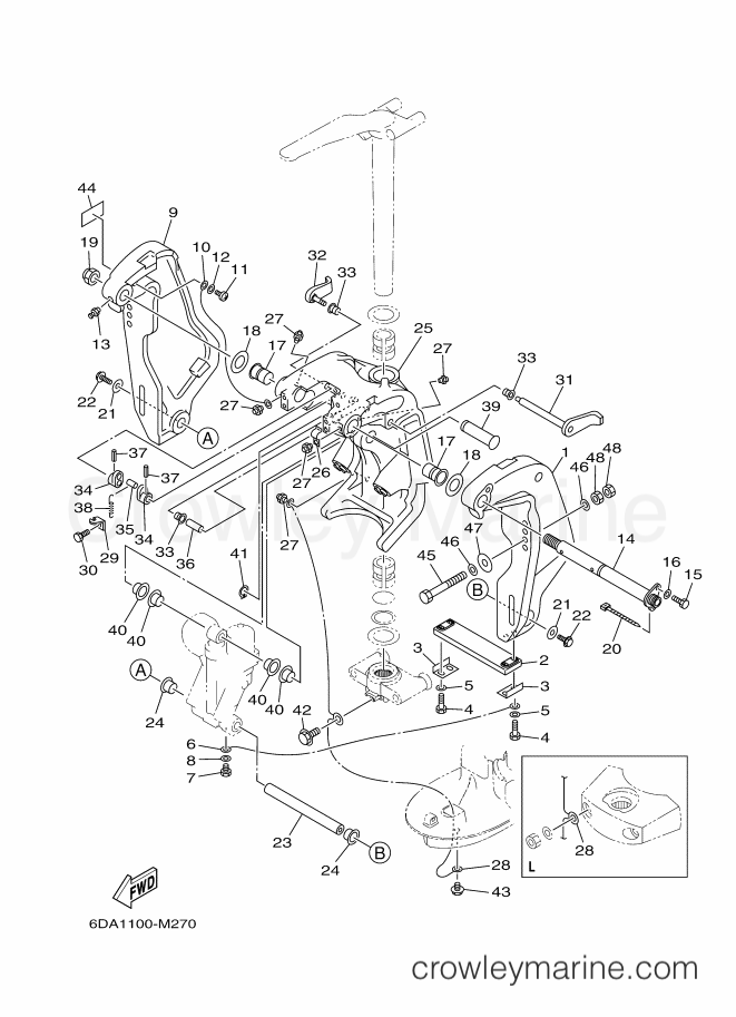 Yamaha Motors F175A (6FA1) [110] - BRACKET 1