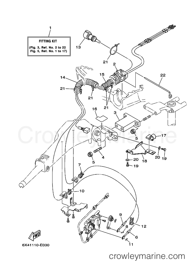FITTING KITF115 2006 Yamaha International RIGGING TILLER HANDLE