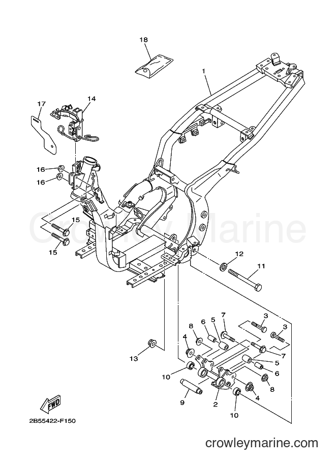 Yamaha Motors AT115 (2B55) [010] - FRAME