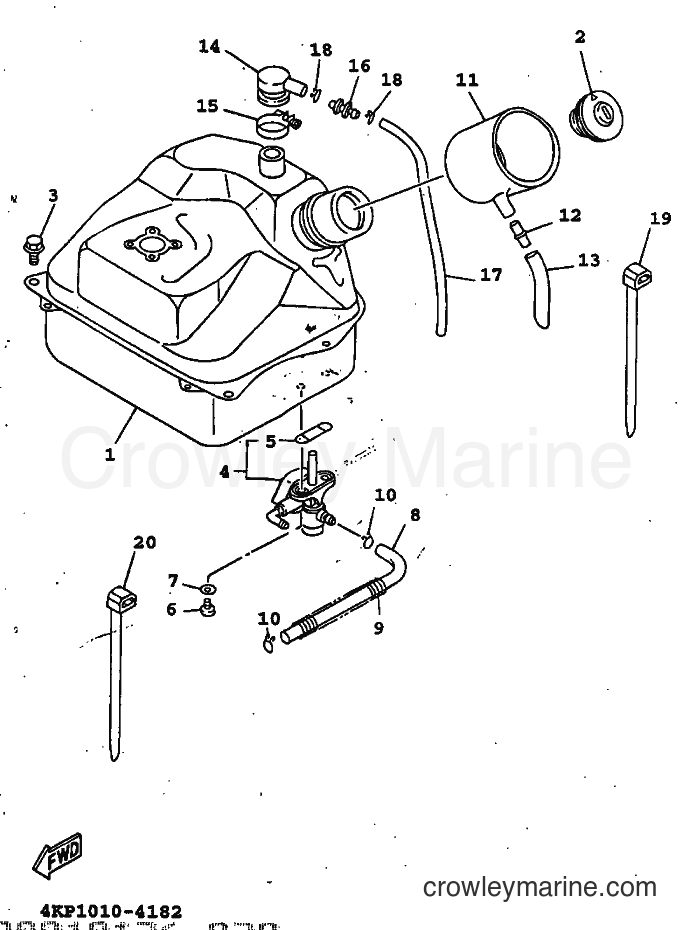 1999 Scooter XC125TR - XC125TR (4UT5) [010] - FUEL TANK