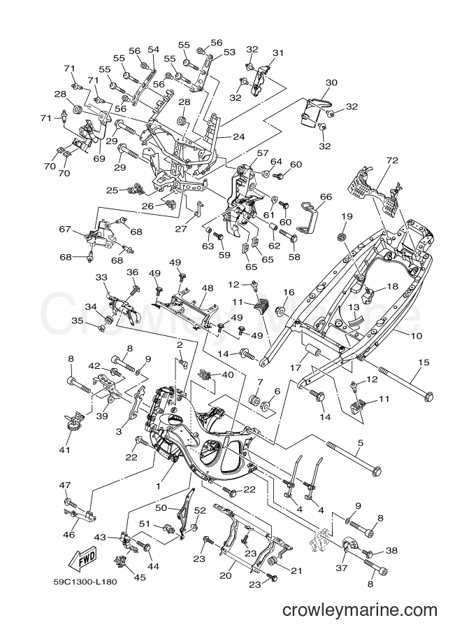 Yamaha Motors XP500 (59C1) [010] - FRAME