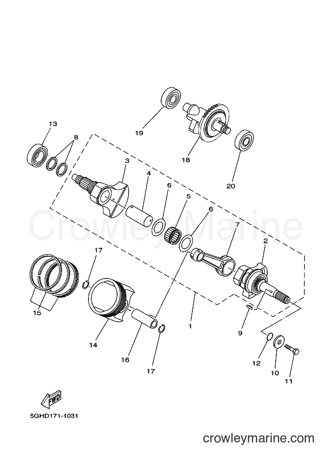 2008 ATV YFM450FAS - YFM450FAS (3C2E) [010] - CRANKSHAFT & PISTON