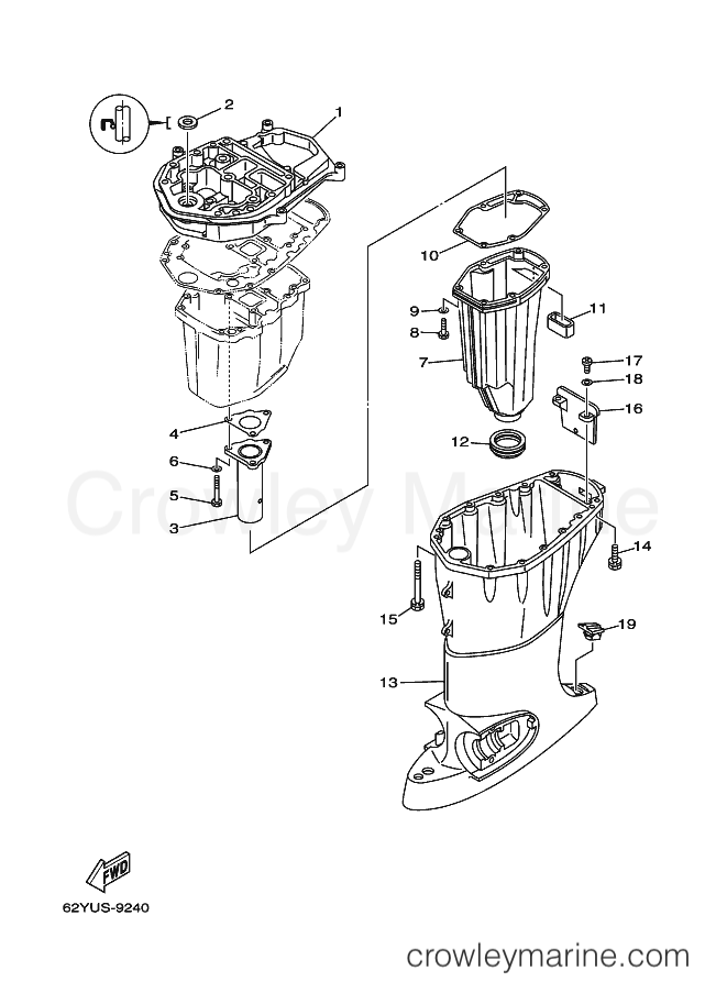 Yamaha Motors F40A (66W) [060] - UPPER CASING