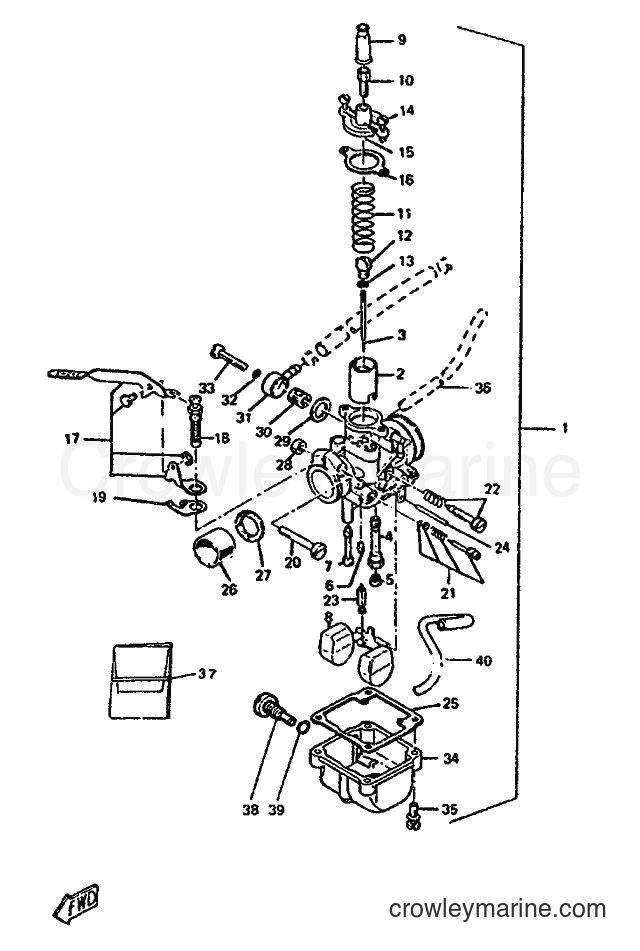 1996 Scooter DT50R - DT50R (4CT6) [999] - CARBURETOR