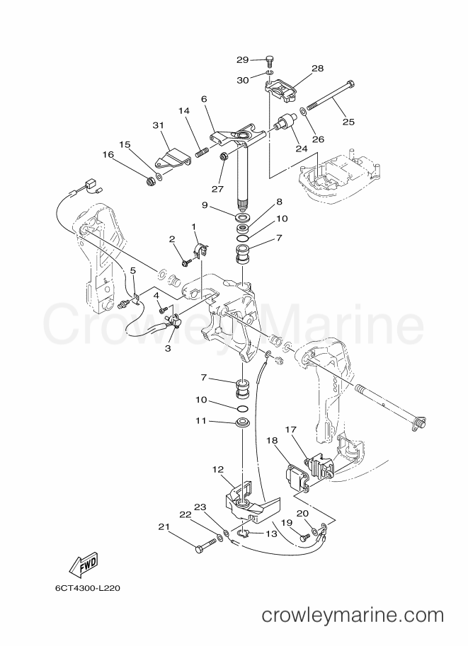 Yamaha Motors 30DMHOL (6CT6) [110] - BRACKET 4
