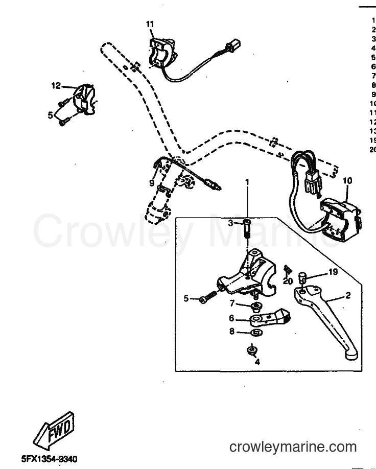 1999 Scooter CW50RS - CW50RS (5FX7) [010] - HANDLE SWITCH & LEVER