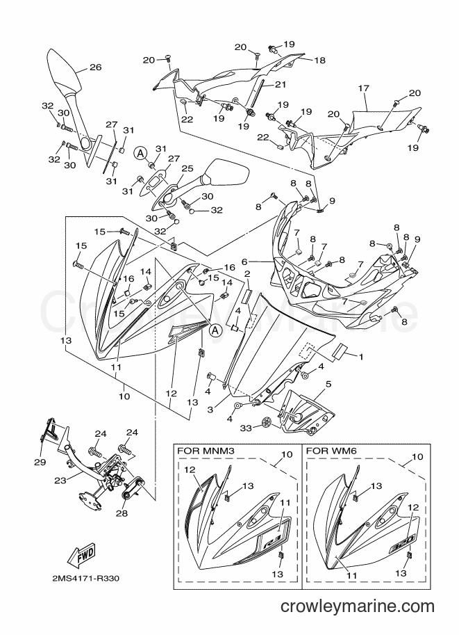 2016 Sport Bike YZF-R3 - YZF-R3 (2MS4) [010] - WINDSHIELD