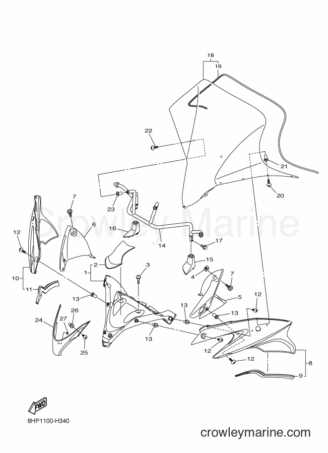 Yamaha Motors RS10SUV (8HP6) [010] - WINDSHIELD
