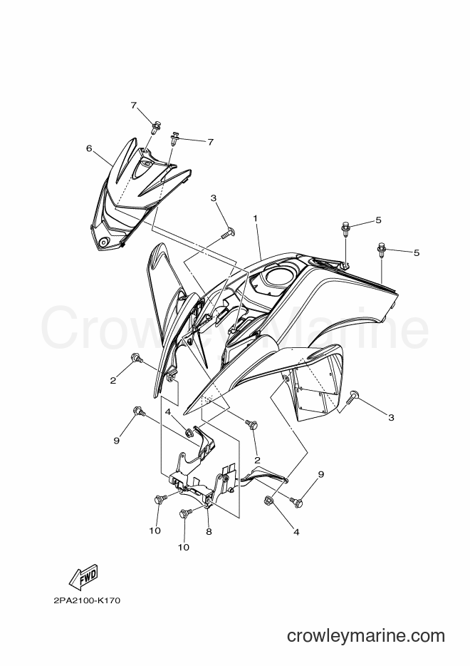 2011 ATV YFM125R - YFM125R (2PA2) [010] - FRONT FENDER