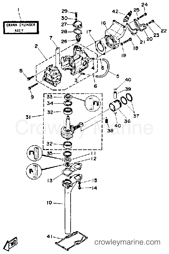 Yamaha Motors 3MLHQ - CRANKCASE CYLINDER