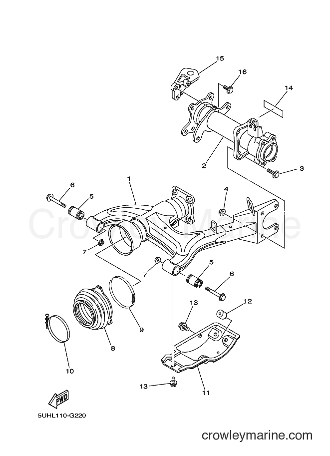 2008 ATV YFM350A - YFM350A (5WHE) [010] - REAR ARM