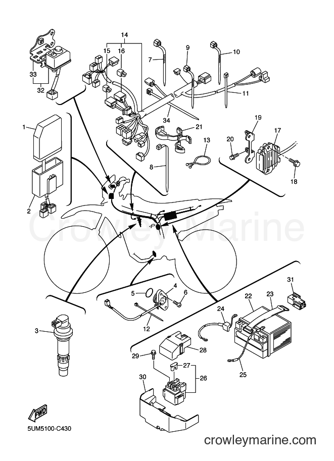 2004 Dirt Bike WR250F - WR250F (5UM6) [090] - ELECTRICAL 1