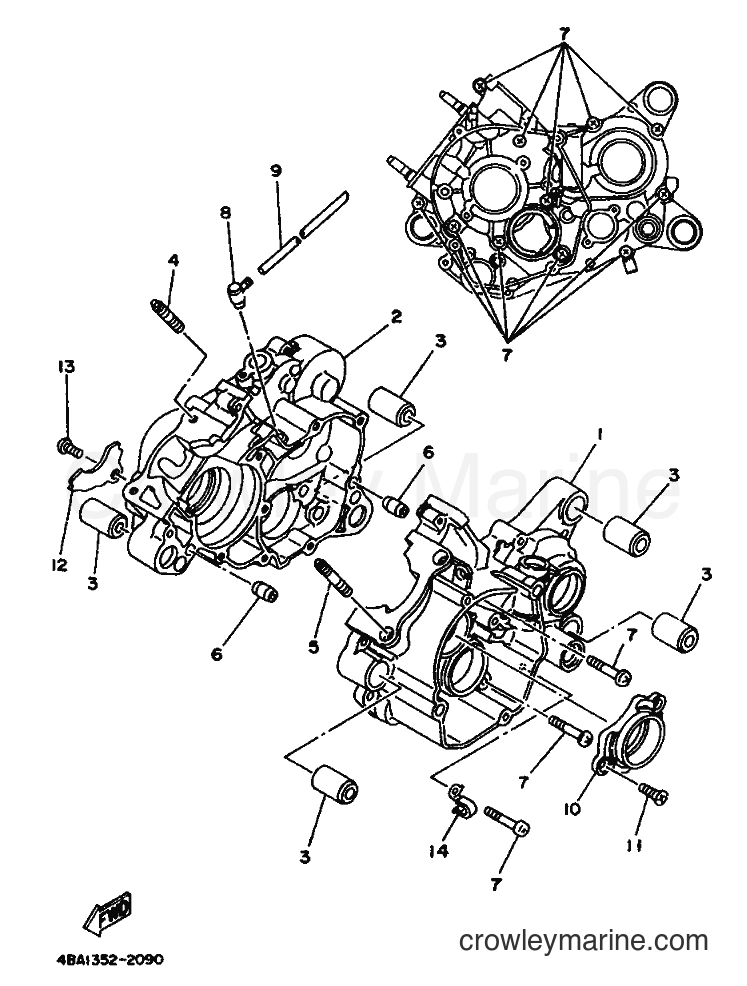 1992 Scooter TZR80RR - TZR80RR (4BA1) [999] - CRANKCASE