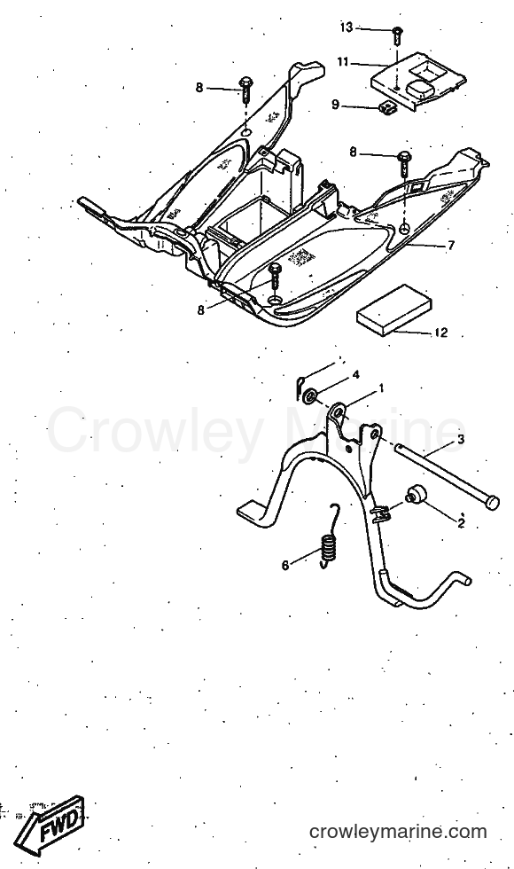 1997 Scooter YQ50 - YQ50 (5CL1) [999] - STAND & FOOTREST