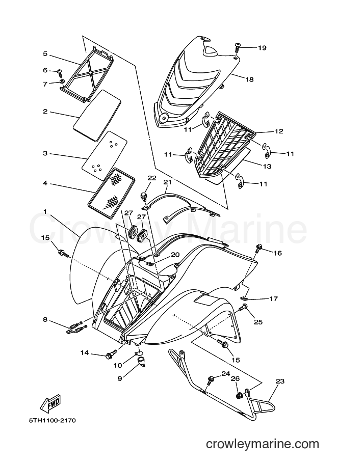 Yamaha Motors YFM80 (5THB) [030] - FRONT FENDER
