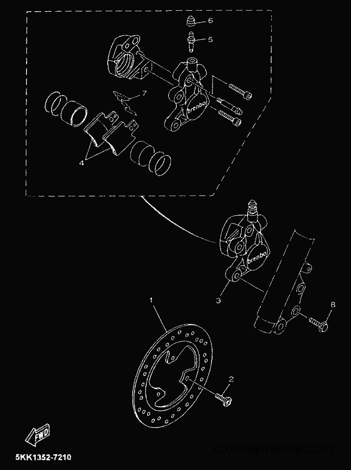 1999 Scooter YN100 - YN100 (5KK1) [999] - FRONT BRAKE CALIPER