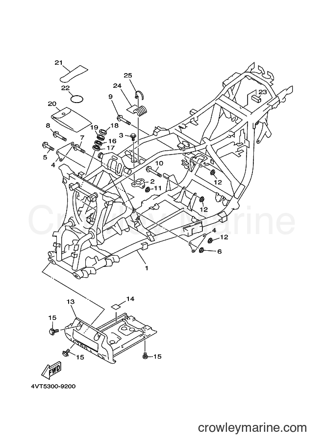 1999 ATV YFM350U - YFM350U (4VT5) [020] - FRAME