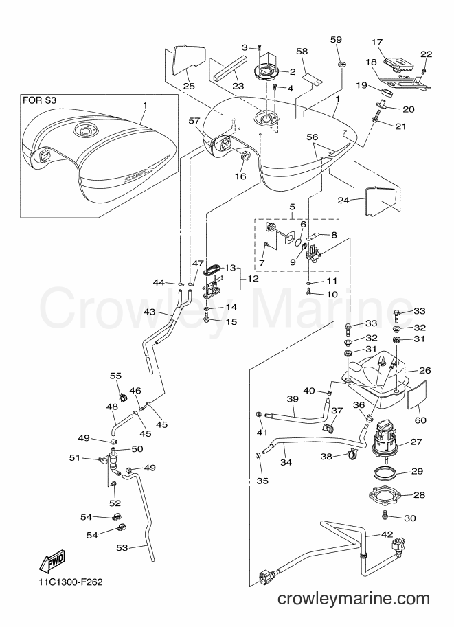 Yamaha Motors XVS1300A (11C1) [030] - FUEL TANK