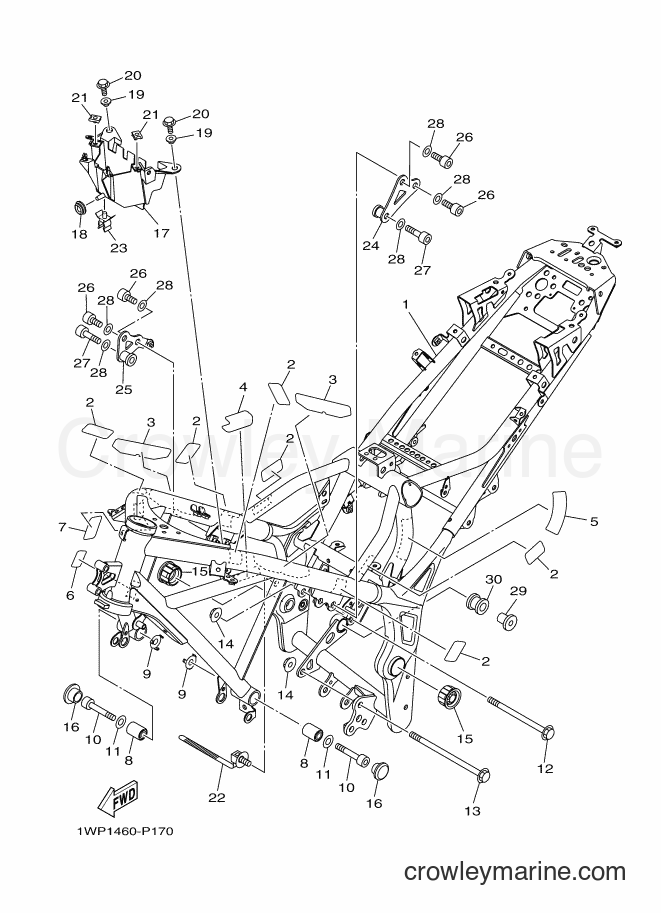 2015 Sport Bike YZF-R25 - YZF-R25 (1WD2) [010] - FRAME