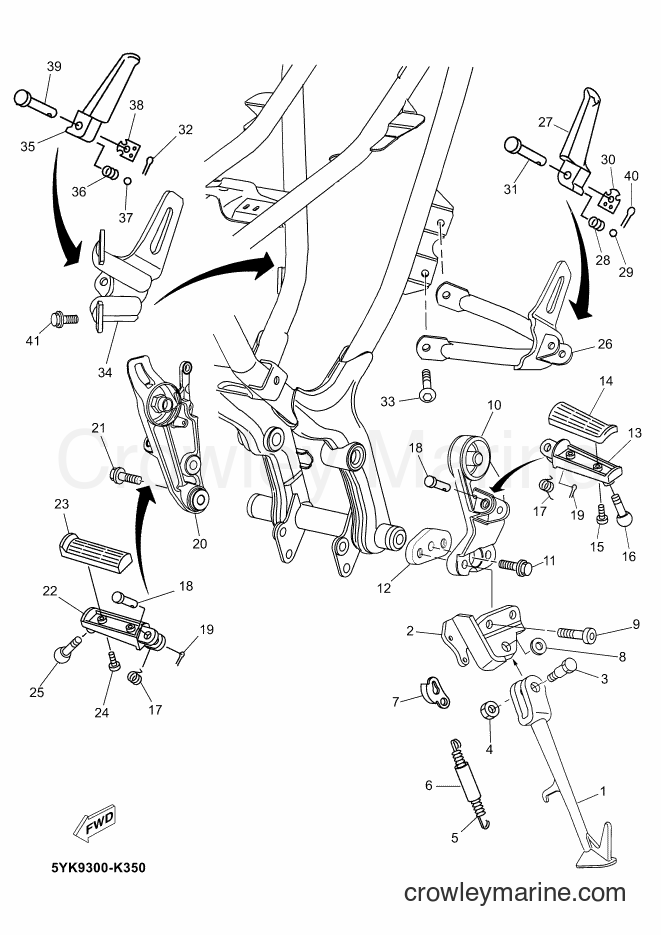 2012 Street Bike MT03 - MT03 (2BF1) [010] - STAND & FOOTREST