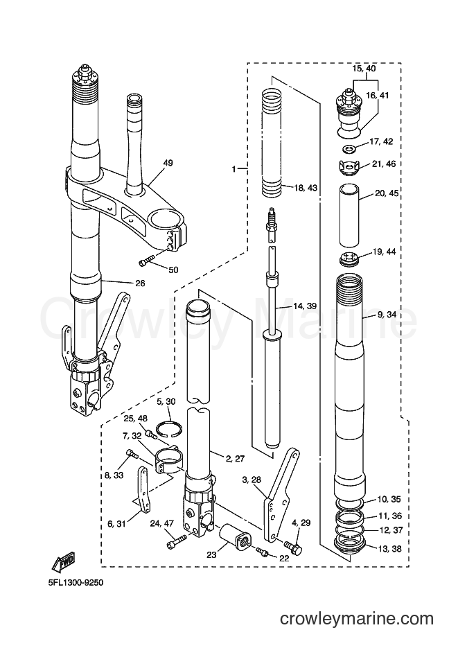 1999 Sport Bike YZF-R7 - YZF-R7 (5FL1) [010] - FRONT FORK