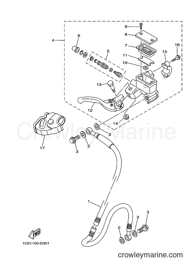 2012 Dirt Bike TT-R230B - TT-R230B (1C6R) [010] - FRONT MASTER CYLINDER