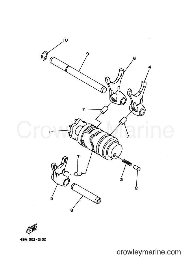Yamaha Motors DT50LC (3UN7) [010] - SHIFT CAM & FORK
