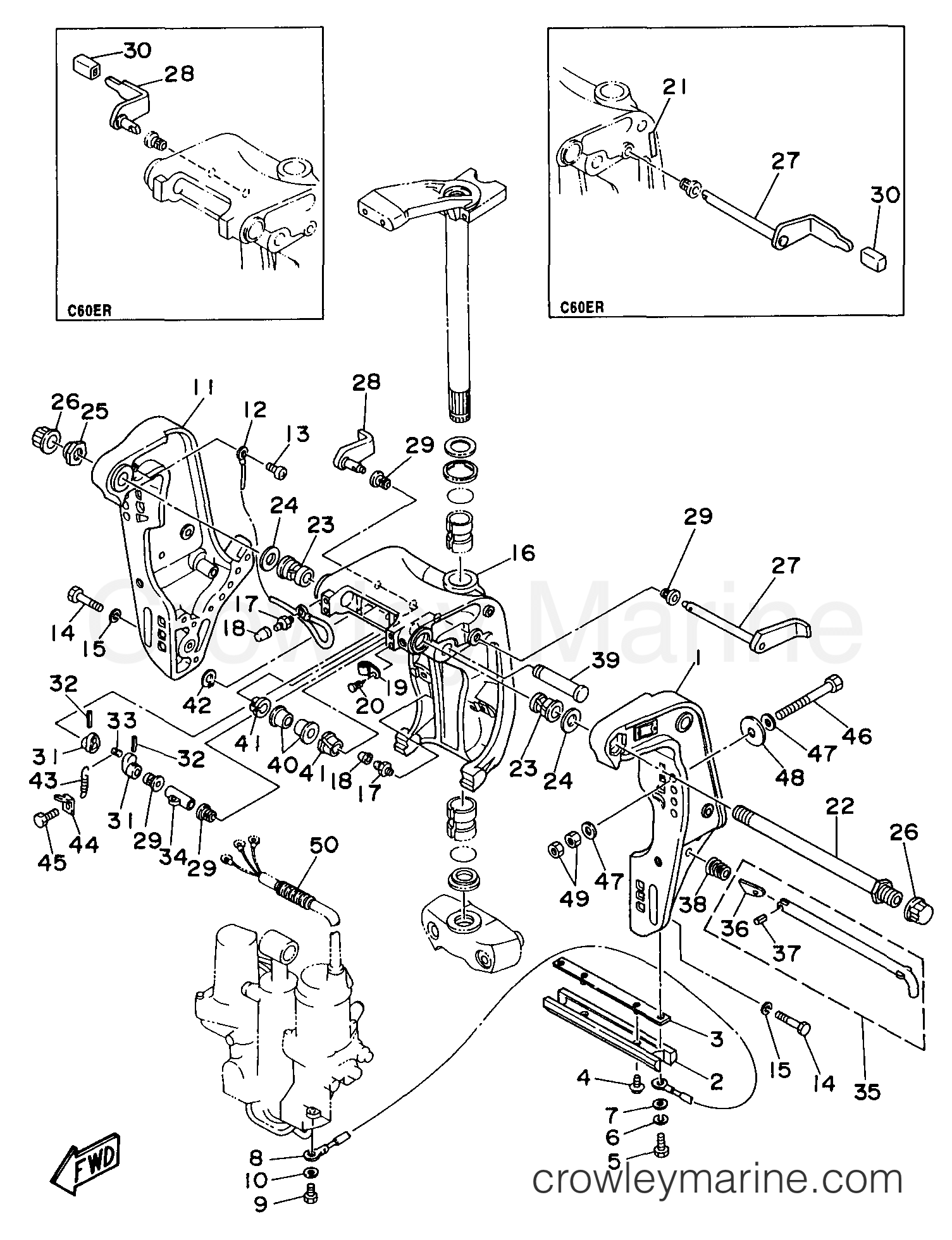 Yamaha Motors C60TLRV - BRACKET 1