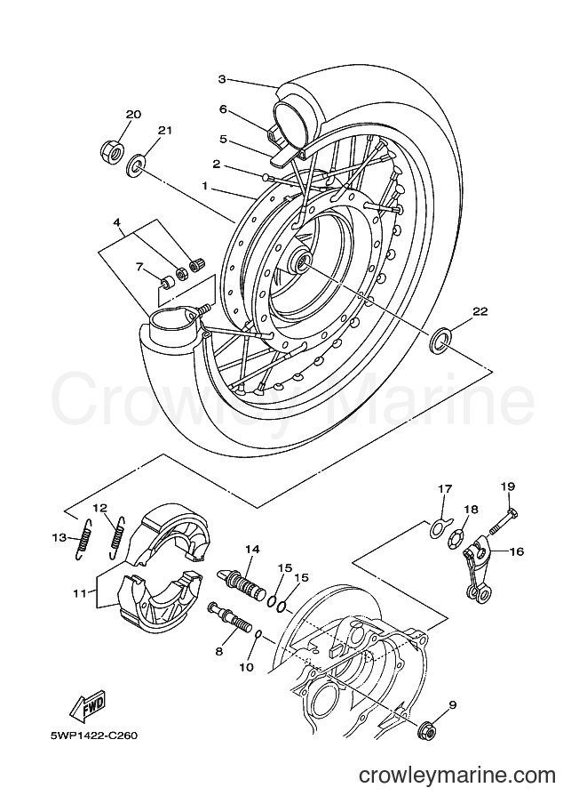 2004 Scooter AL115 - AL115 (5WP2) [010] - REAR WHEEL