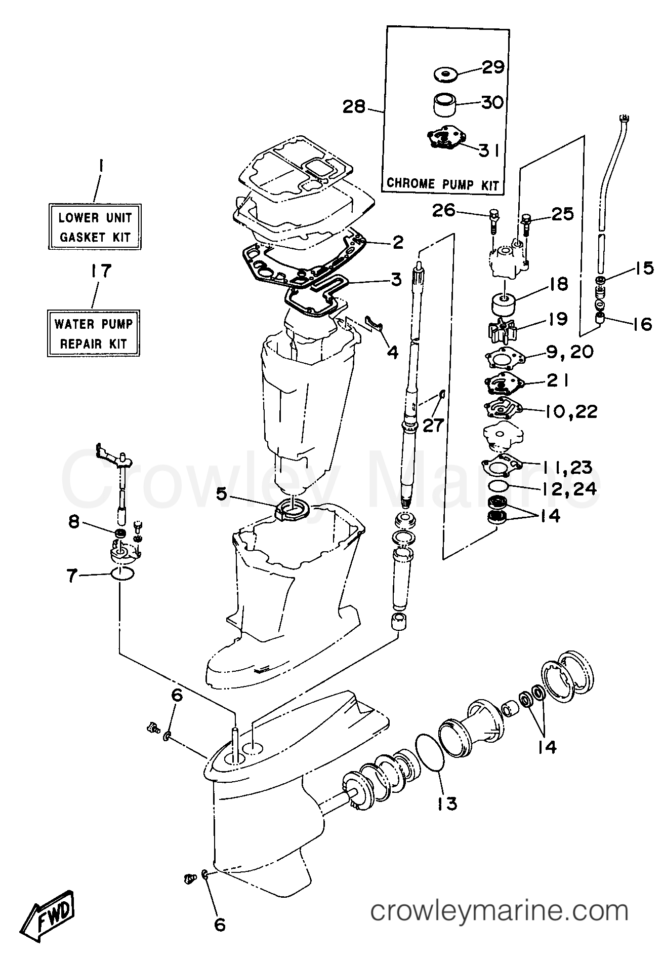 Yamaha Motors C75TLRX - REPAIR KIT 2