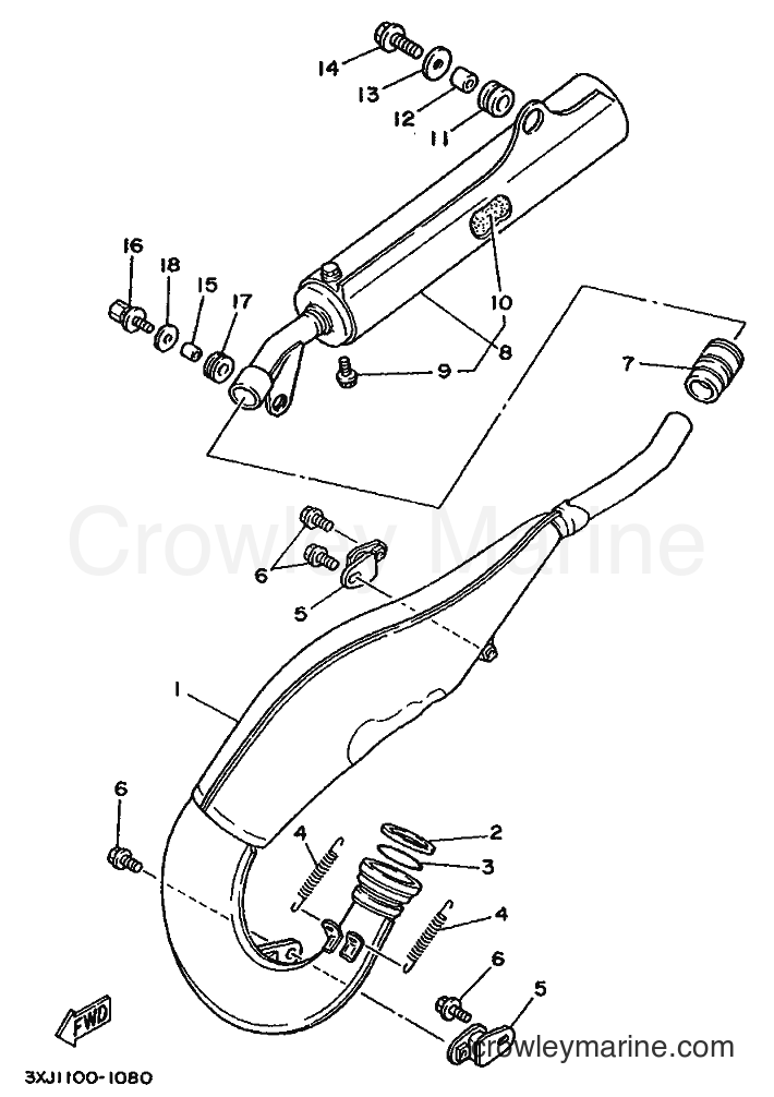 Yamaha Motors YZ125 (3XJ3) [999] - EXHAUST