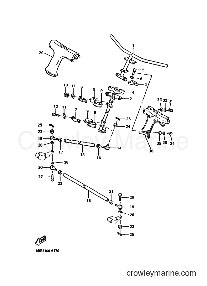 Yamaha Motors CS340E (8BE2) [020] - STEERING