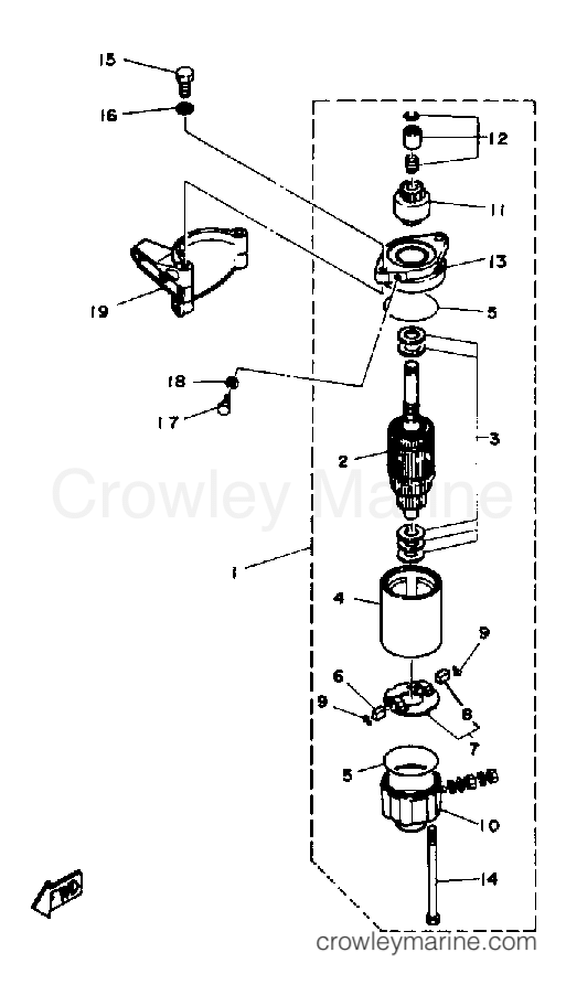 Yamaha Motors FT9.9EXJ - STARTING MOTOR