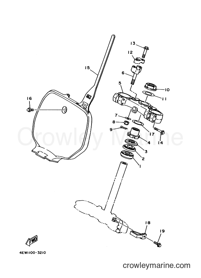 1993 Dirt Bike YZ125 - YZ125 (4EX2) [020] - STEERING